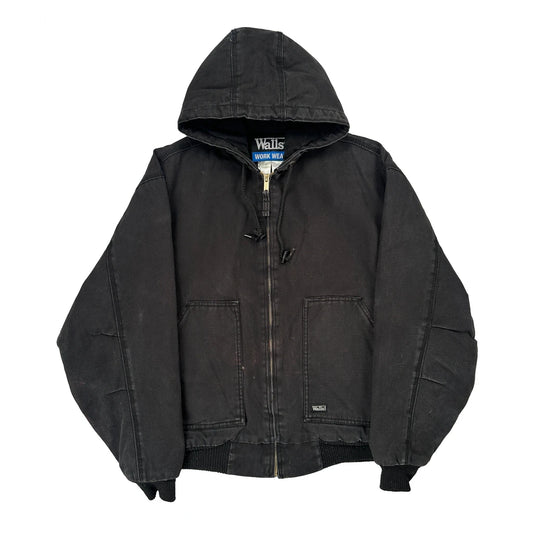 Walls Workwear Jacket - Large Black Cotton Blend