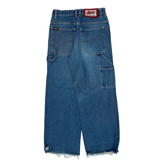 Fubu Wide Leg Carpenter Jeans - 26W 27L Blue Cotton