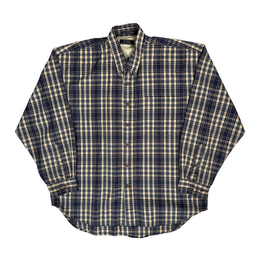 Guess Checked Shirt - XL Blue Cotton