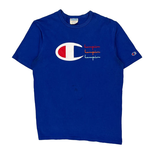 Champion T-Shirt - Large Blue Cotton