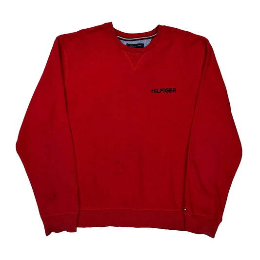 Tommy Hilfiger Sweatshirt - XL Red Cotton