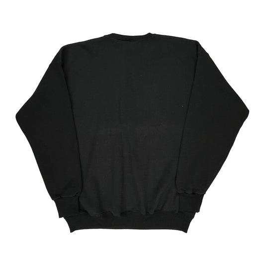 90S Blank Made In USA Main Street Sport Sweatshirt - XL Black Cotton Blend