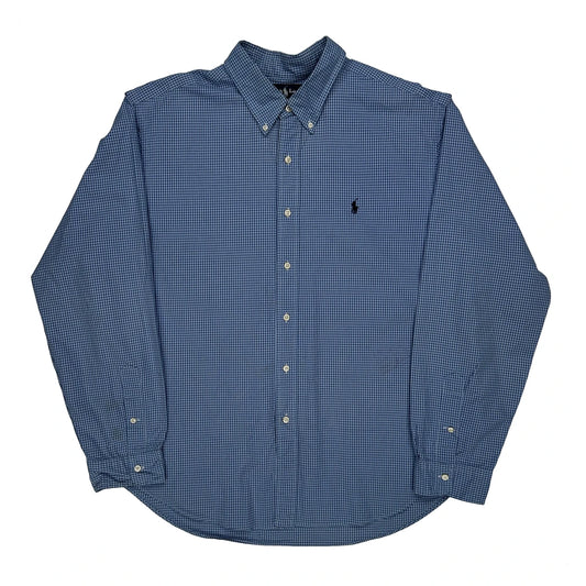 Ralph Lauren Checked Shirt - 2XL Blue Cotton