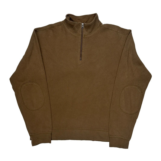 Carhartt 1/4 Zip - Large Brown Cotton