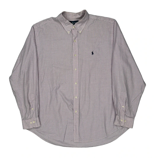 Ralph Lauren Checked Shirt - Large Pink Cotton