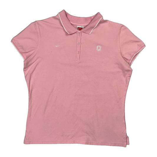 Nike Polo Shirt - Large Pink Cotton