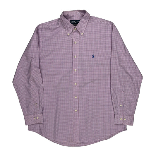 Ralph Lauren Checked Shirt - Large Pink Cotton