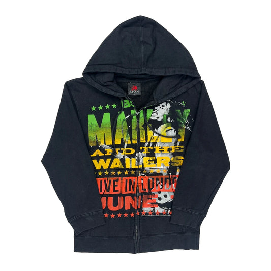 Bob Marley And The Wailers Zion Rootwear Graphic Hoodie - Small Black Cotton