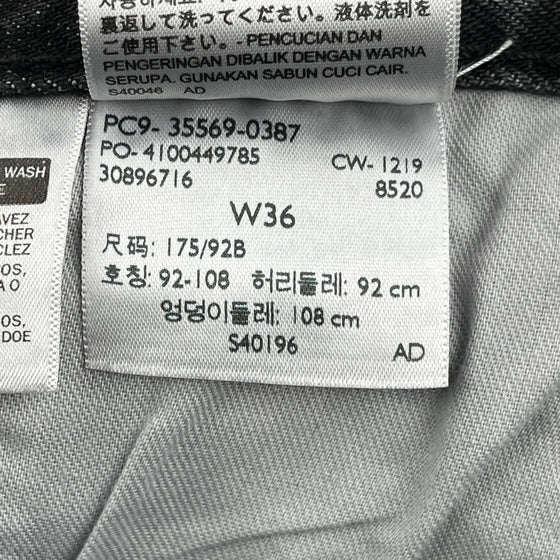 569 Levis Denim Shorts - 36W 11L Black Cotton