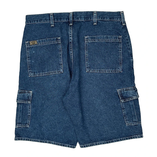 Wrangler Cargo Shorts - 35W 11L Dark Wash Denim
