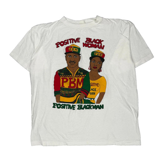 Positive Blackman Positive Tees Graphic T-Shirt - Large Multicoloured Cotton