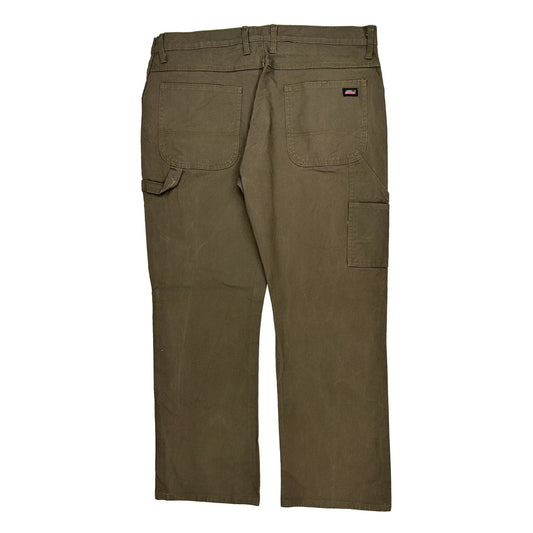 Dickies Carpenter Trousers - 40W 32L Brown Cotton