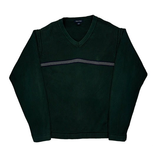 Nautica Jumper - Large Green Cotton