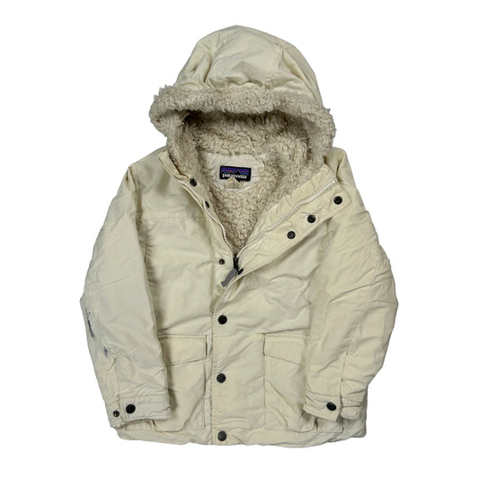 Age 7-8 Patagonia Jacket - Small Cream Polyester
