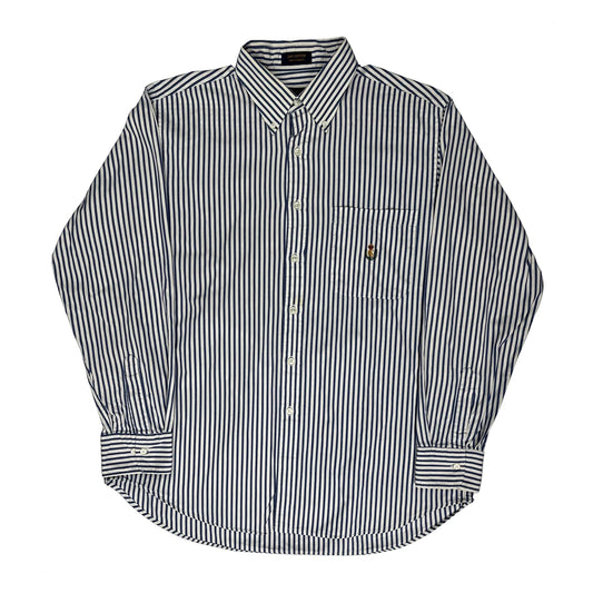 Chaps Ralph Lauren Striped Patterned Shirt - XL Navy Cotton