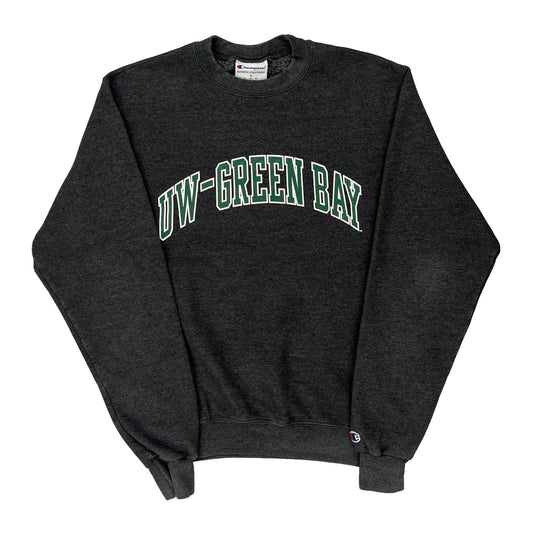 Uw-Green Bay Champion College Sweatshirt - Small Grey Cotton Blend