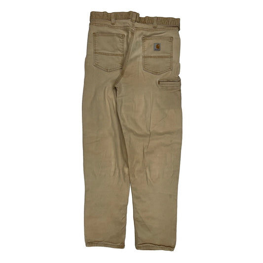 Carhartt Carpenter Trousers - 34W 32L Beige Cotton