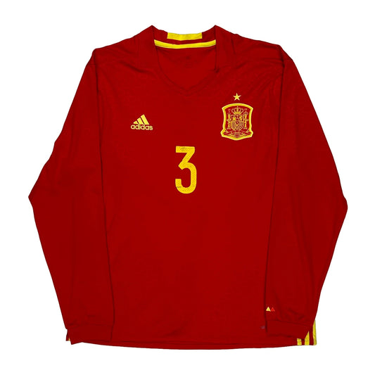 2016-17 Spain Adidas Pique Football Shirt - Medium Yellow Polyester