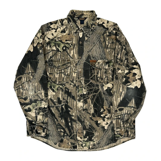Woolrich Camo Shirt - 2XL Khaki Cotton