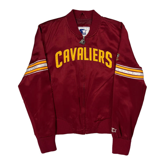 Cavaliers Starter Satin Varsity Jacket - Large Red Polyester