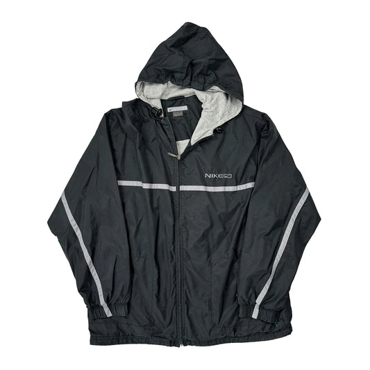Nike Windbreaker - Large Black Polyester