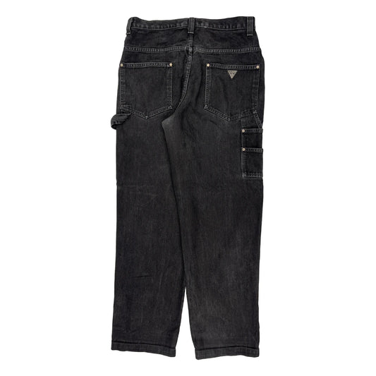 Vintage 90S Guess Baggy Carpenter Jeans - 32W 32L Black Cotton