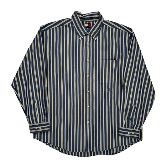 Tommy Hilfiger Striped Shirt - XL Blue Cotton