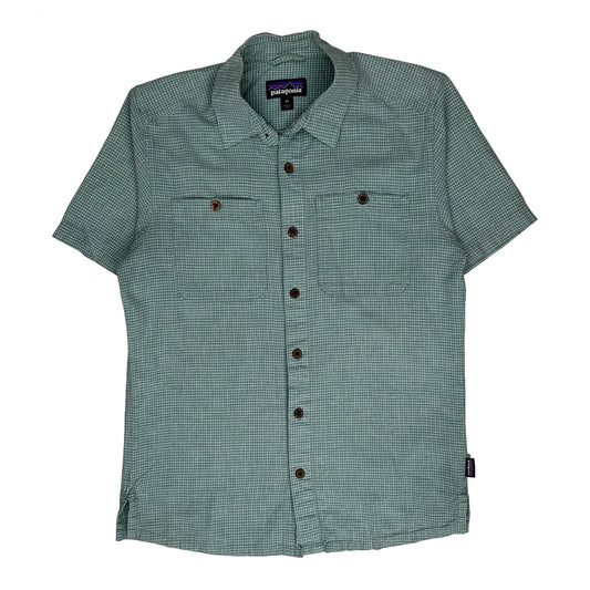 Patagonia Checked Short Sleeve Shirt - XS Green Cotton