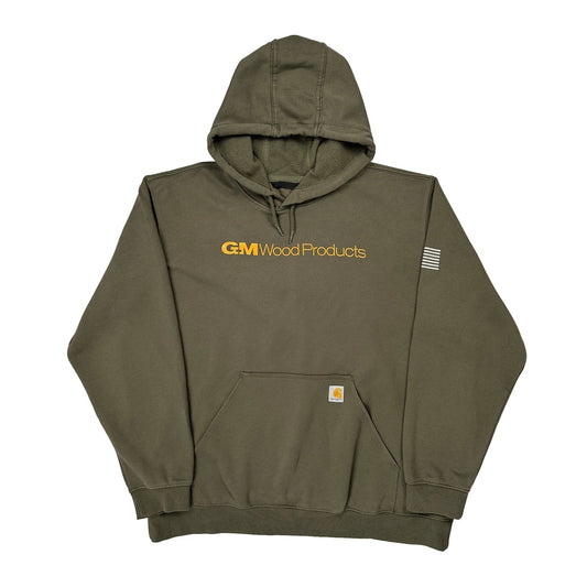USA Flag Carhartt Hoodie - 2XL Green Cotton