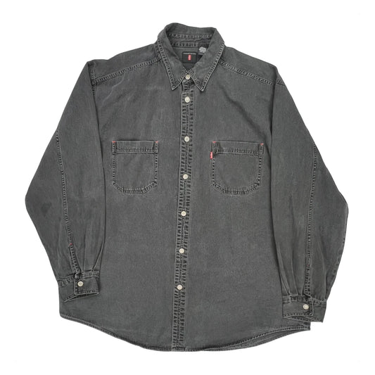 Levis Red Tab Jeans Levis Denim Shirt - 2XL Grey Cotton