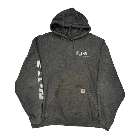Eaton Carhartt Hoodie - 2XL Gray Cotton Blend