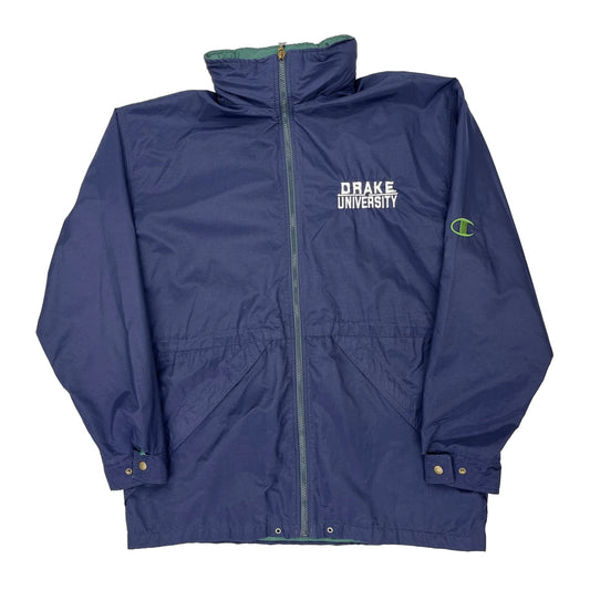 Drake University Champion College Windbreaker - Medium Blue Nylon