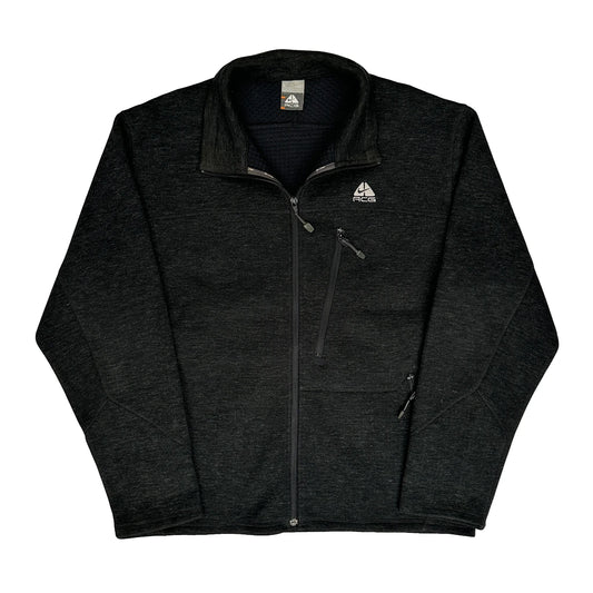Nike Acg Fleece Jacket - Large Black Polyester Blend