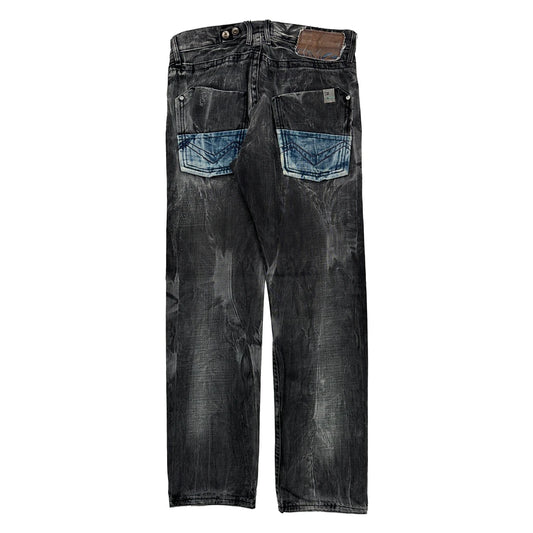 Energie Graphic Jeans - 34W 31L Black Cotton