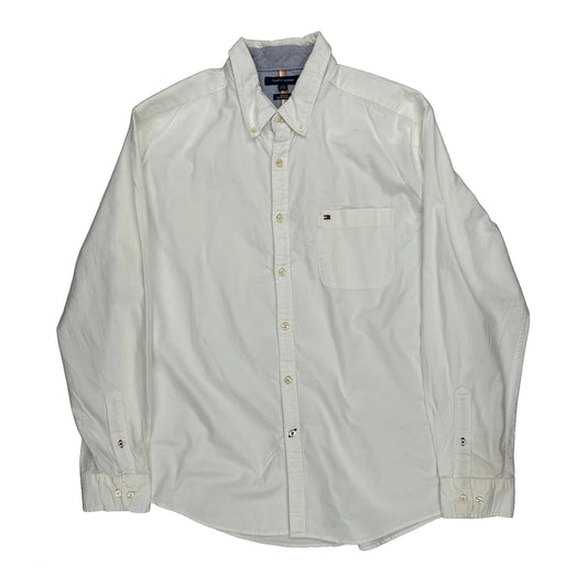 Tommy Hilfiger Slim Fit Shirt - XL White Cotton