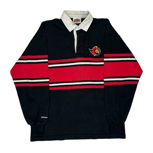 Ottawa Senators Barbarian Nhl Rugby Shirt - XL Black Cotton