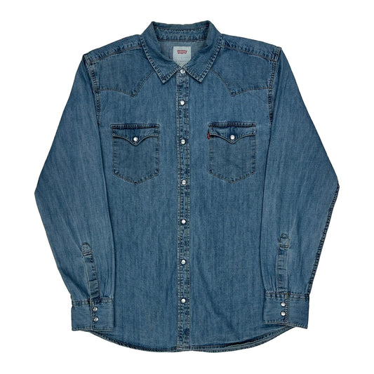 Levis Denim Shirt - Large Blue Denim