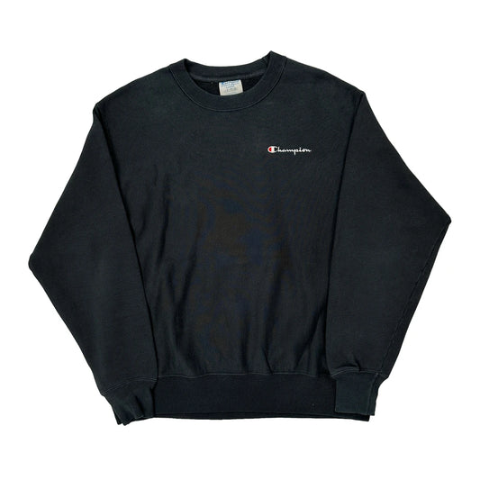 Reverse Weave Champion Sweatshirt - Large Black Cotton
