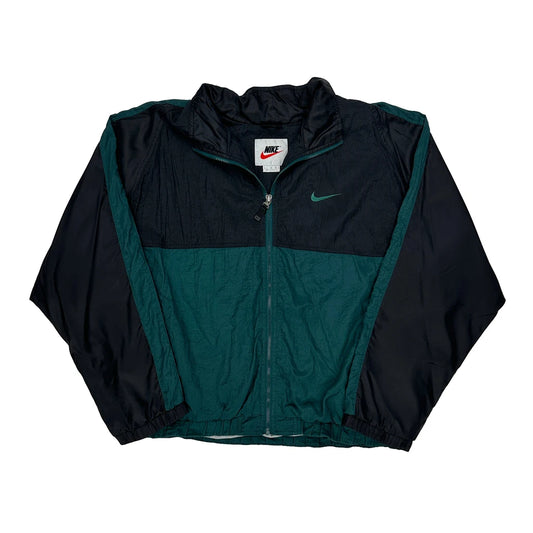 Nike Windbreaker - Large Black Nylon