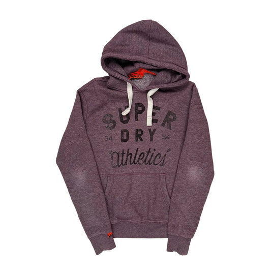 Athletics Superdry Graphic Hoodie - Medium Purple Cotton Blend