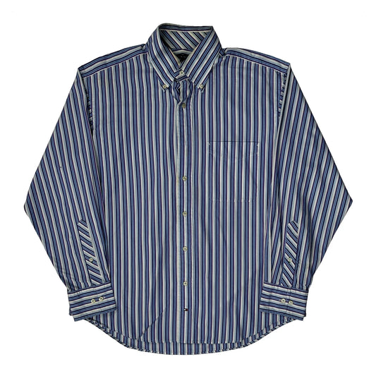 Tommy Hilfiger Striped Shirt - Medium Blue Cotton