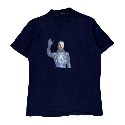 Vintage 1974 Goodnight Vienna Ringo Starr Single Stitch T-Shirt - Medium Navy Cotton