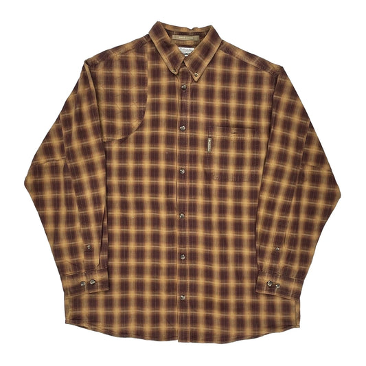 Columbia Checked Shirt - Large Burgundy Cotton