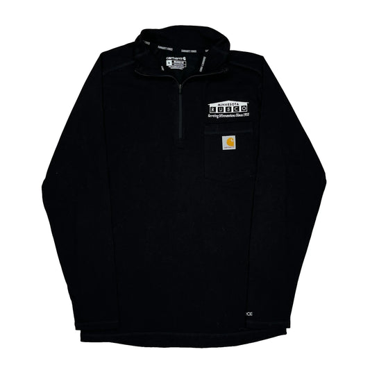 Vintage Minnesota Rusco Carhartt 1/4 Zip - Medium Black Polyester Blend