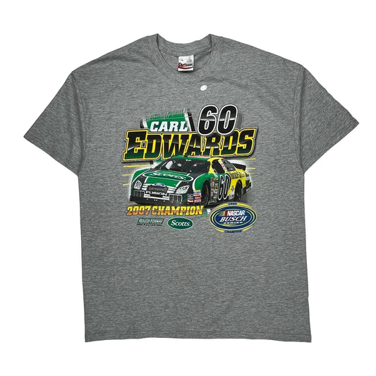 Carl Edwards 2007 Champion Chase Authentics Nascar T-Shirt - XL Gray Cotton Blend