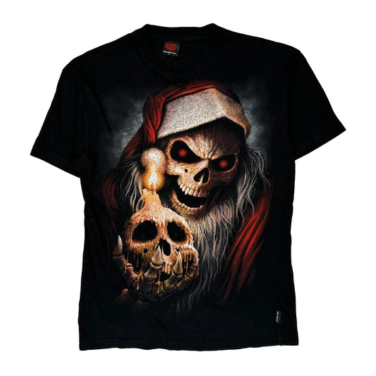 Vintage Skull Graphic Unbranded T-Shirt - Large Black Cotton