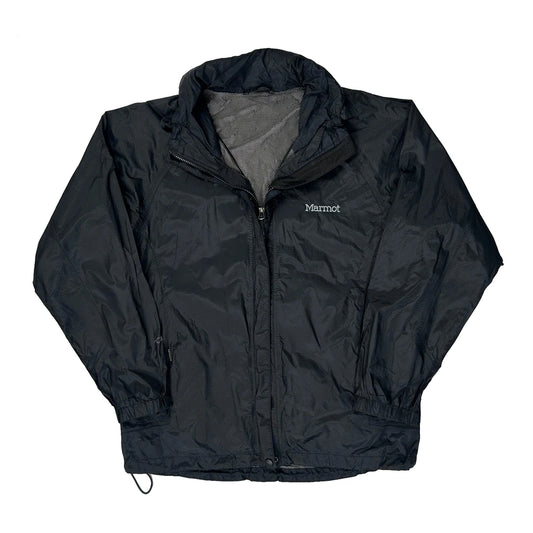 Vintage Marmot Hiking Waterproof Jacket - Medium Black Nylon