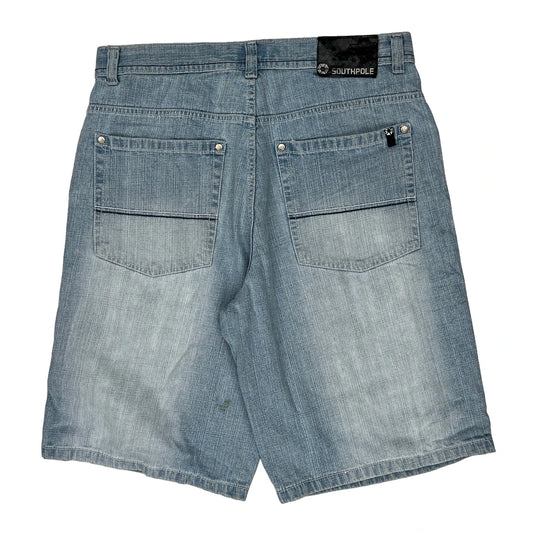 Southpole Denim Shorts - 35W 12L Light Wash Denim