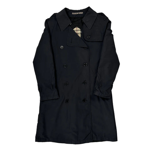 Burberry Trench Coat - Medium Black Polyester