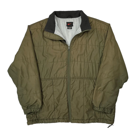Nike Jacket - Large Green Polyester